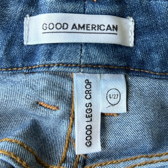 Good American Good Legs Crop Stud Hem Skinny jeans excellent Size 4 / 27 - Picture 6 of 9